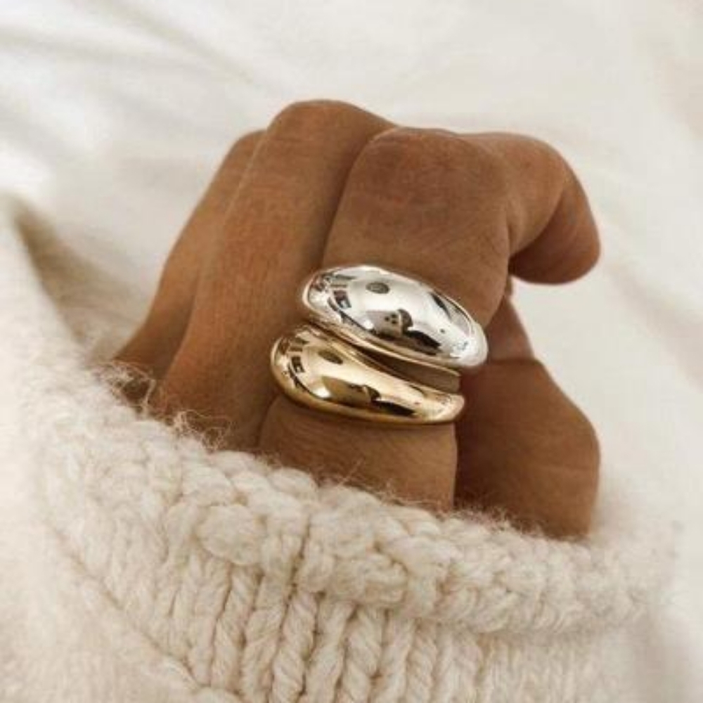 James Michelle Dome Ring Siver Size 7 - Used